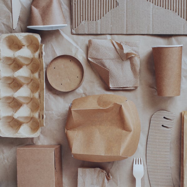 Boxes and packaging materials symbolizing packaging solutions