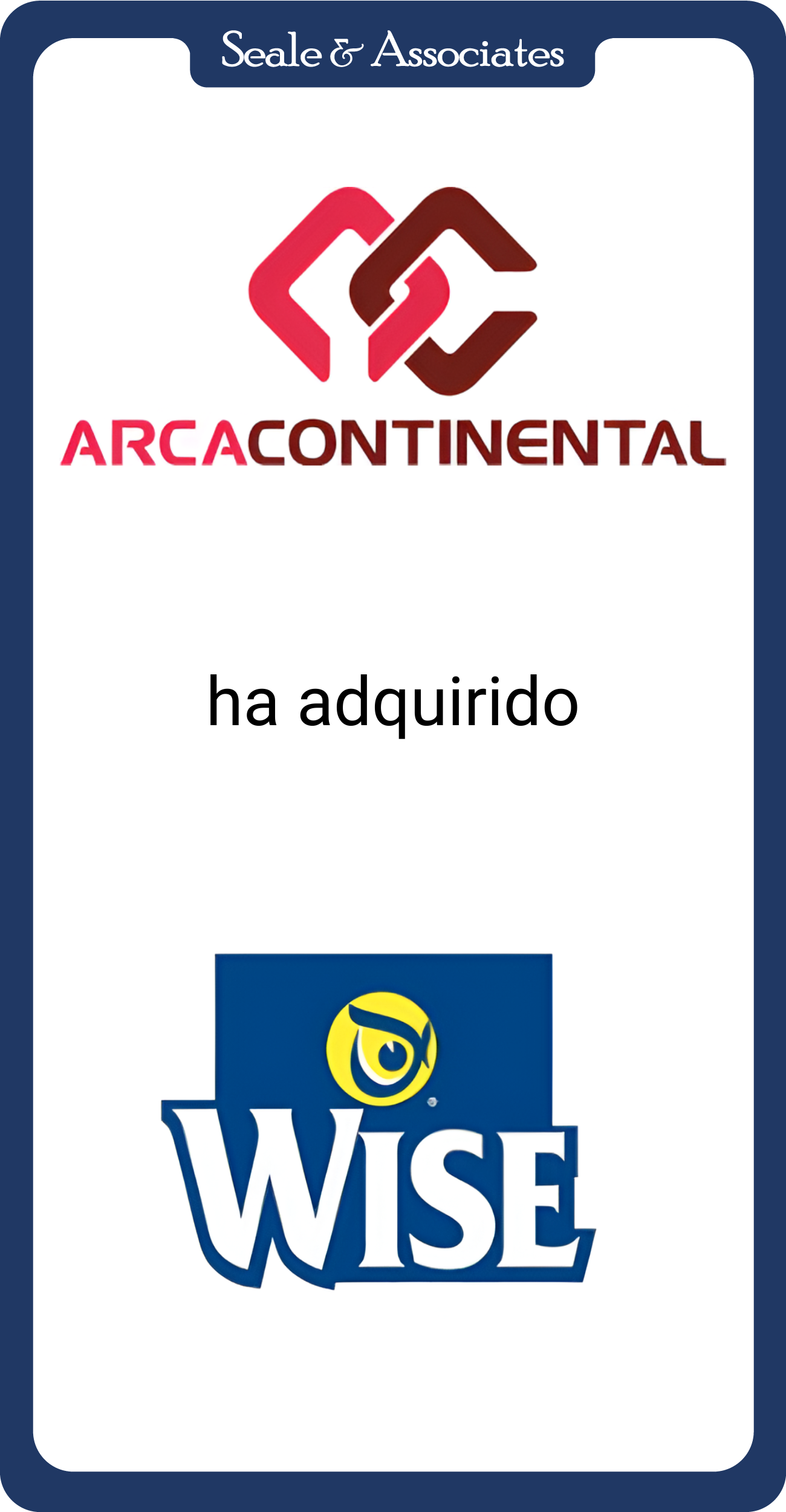 Arca Continental ha adquirido Wise Foods