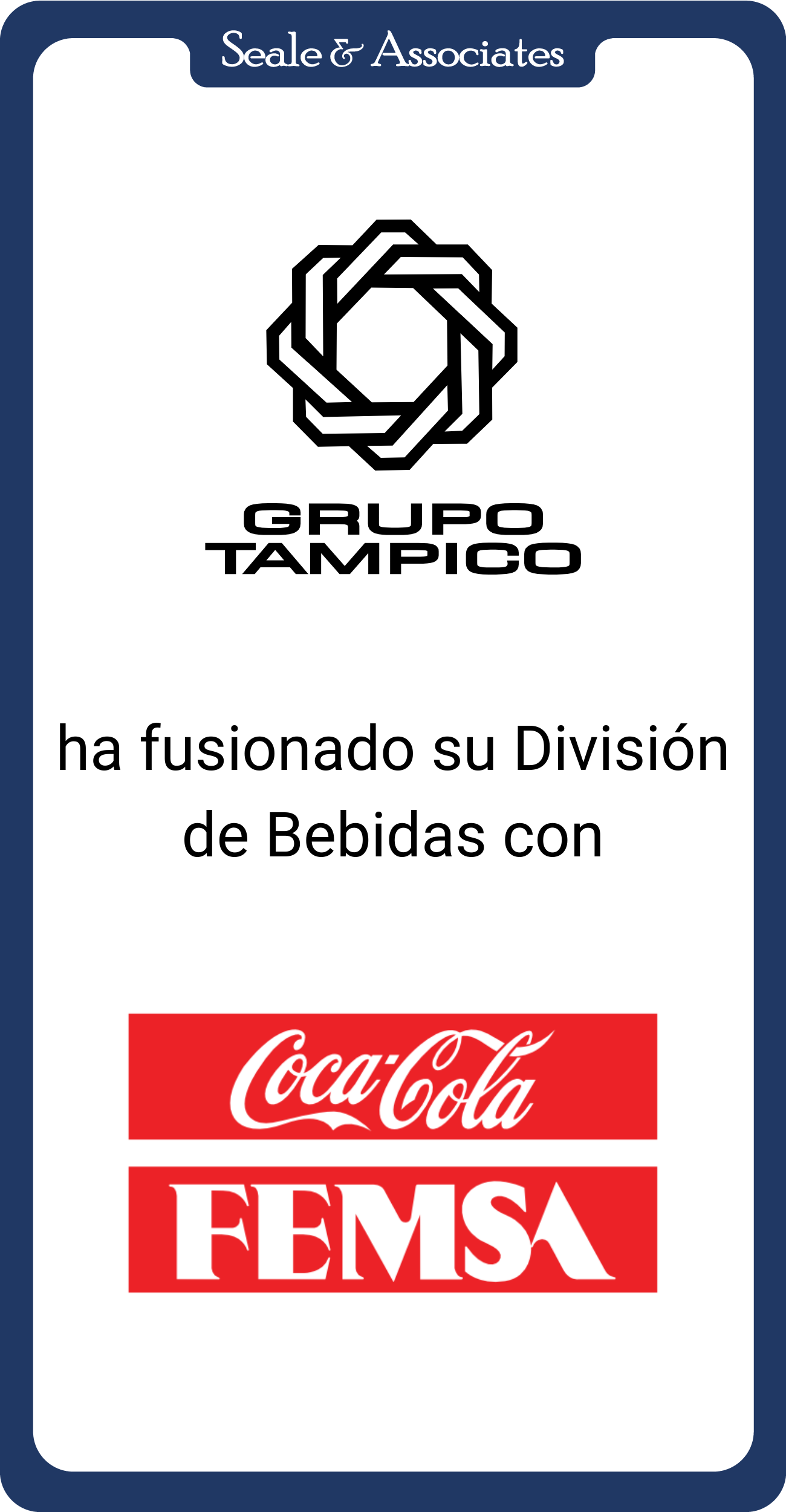 Grupo Tampico ha fusionado su División de Bebidas con Coca-Cola FEMSA