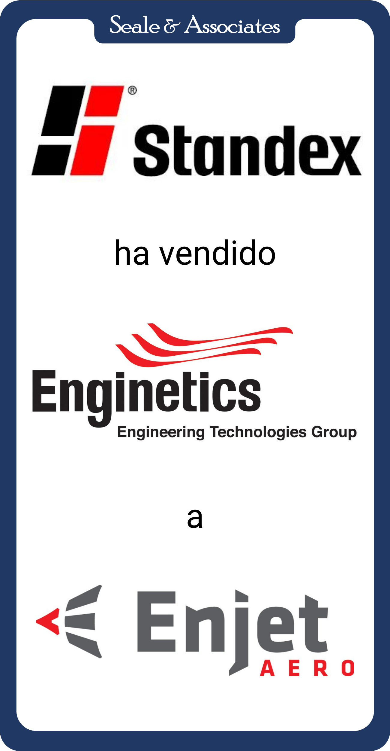 Standex ha vendido Enginetics a Enjet AERO