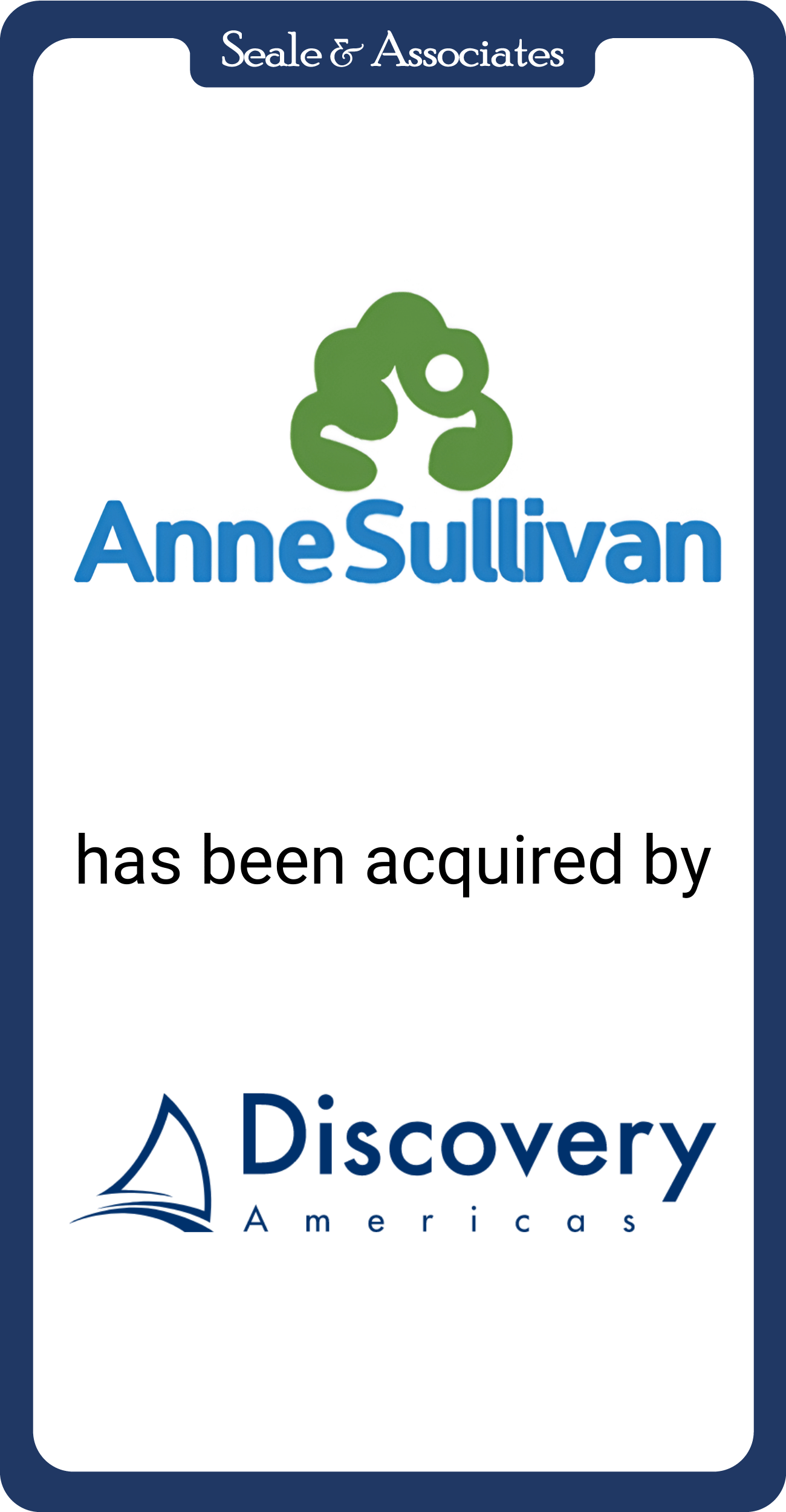 Anne Sullivan has been acquired by Discovery Americas