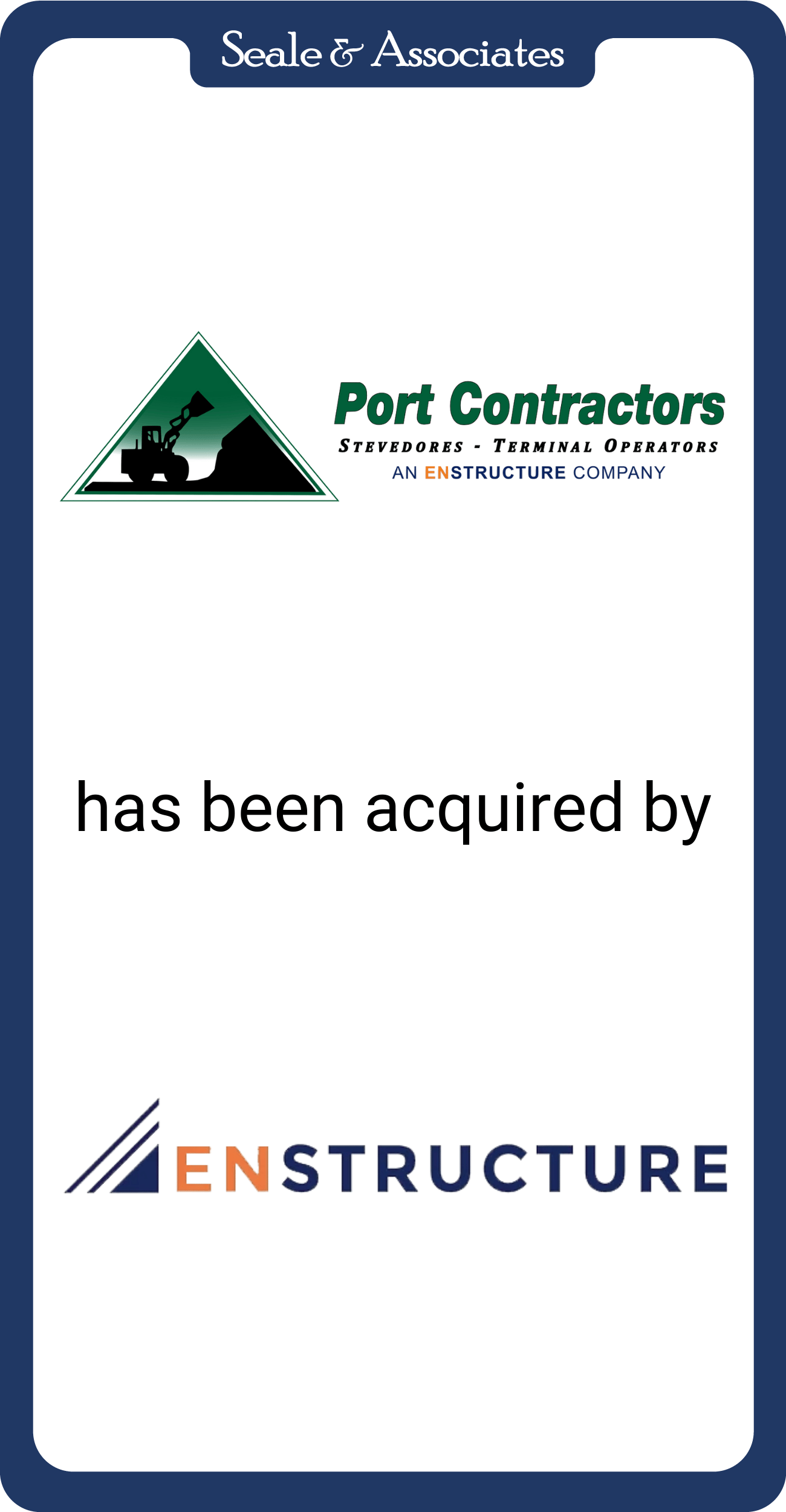 Port Contractors has been acquired by ENSTRUCTURE