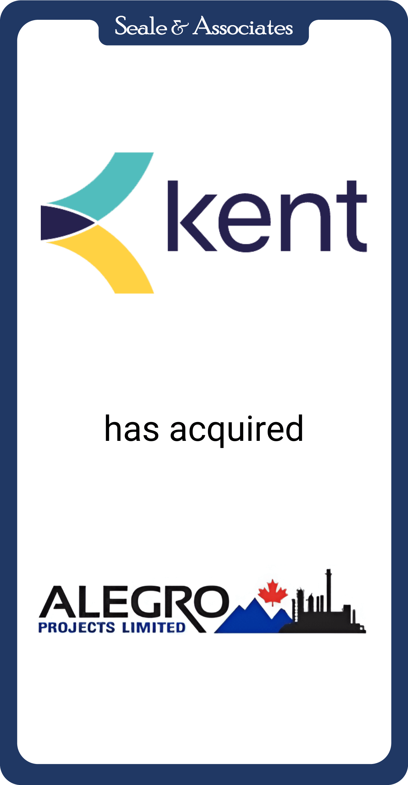 Kentz has acquired Alegro Projects and Fabrication Ltd