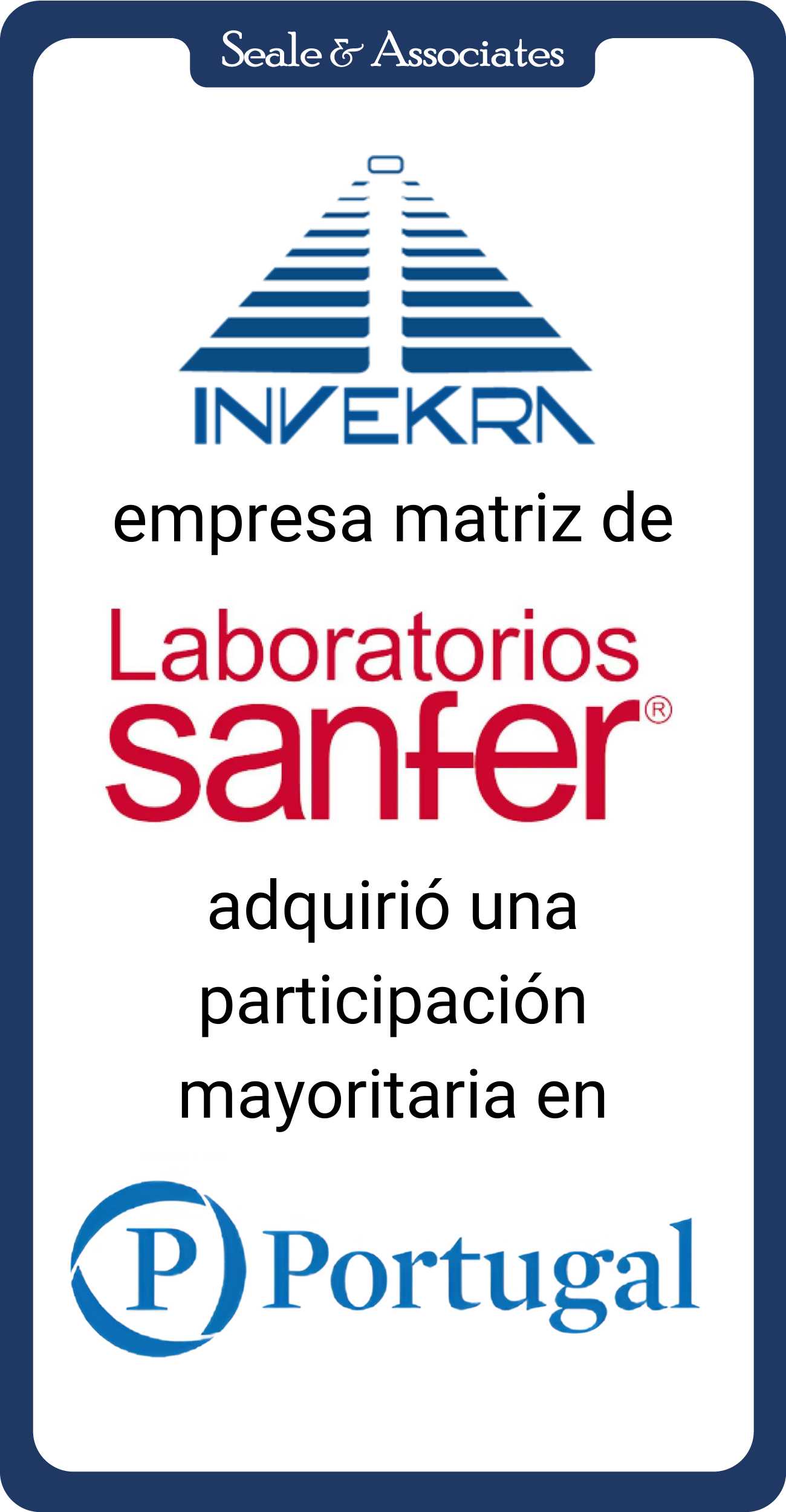 Sanfer adquirió una participación mayoritaria en Laboratorios Portugal