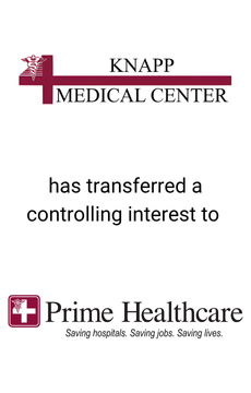 Seale advised Knapp on the divestiture of a controlling interest to Prime Healthcare